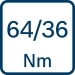Drehmoment 64/36 Nm