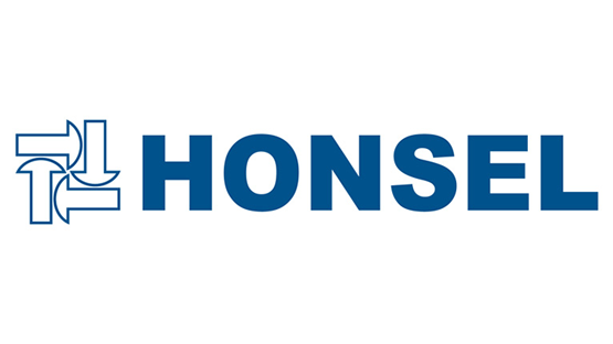 HONSEL-Logo in Blau auf hellem Hintergrund, klare, moderne Schriftart.