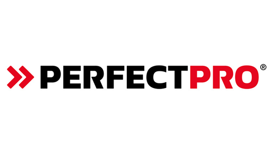 Logo von PerfectPro mit rotem und schwarzem Schriftzug.