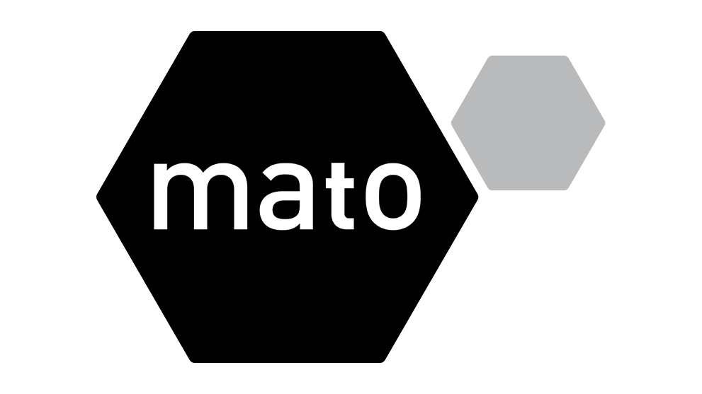 Logo de Mato en negro y blanco, diseñado de manera moderna y clara.